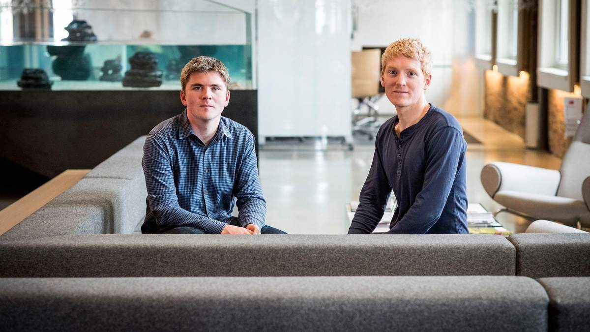 Засновники компанії Stripe брати Коллісони Засновники компанії Stripe брати Коллісони